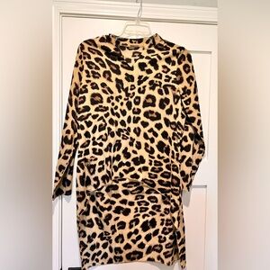 Leopard Print High Low Top